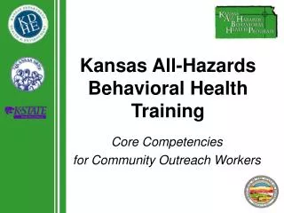 Kansas All-Hazards Behavioral Health Training