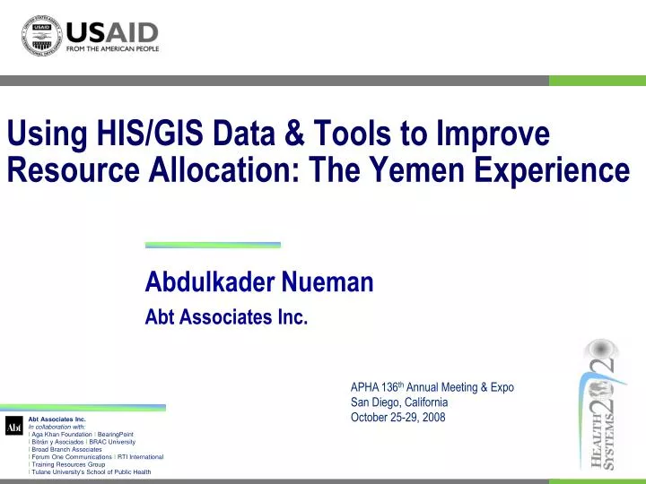 using his gis data tools to improve resource allocation the yemen experience