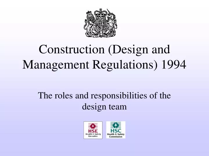 construction design and management regulations 1994