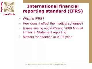 International financial reporting standard (IFRS)