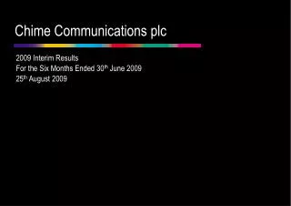 Chime Communications plc