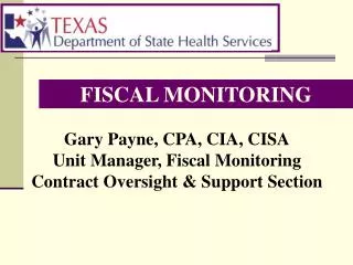 FISCAL MONITORING