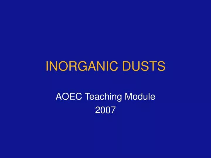 inorganic dusts