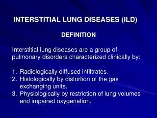 INTERSTITIAL LUNG DISEASES (ILD)