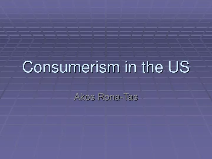 consumerism in the us