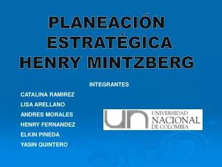 PLANEACIÓN ESTRATÉGICA HENRY MINTZBERG