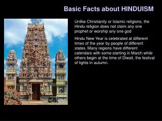 Basic Facts about HINDUISM