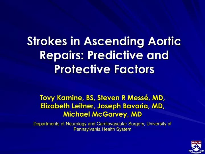 strokes in ascending aortic repairs predictive and protective factors