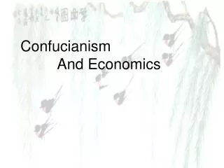 Confucianism And Economics