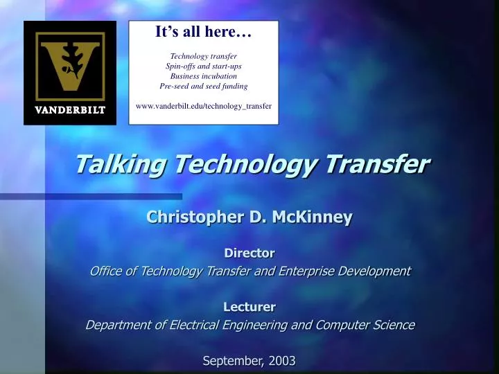 talking technology transfer