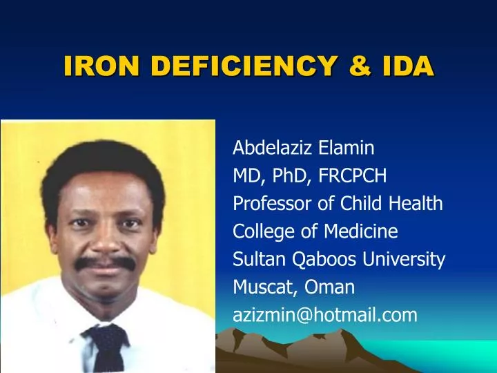 iron deficiency ida