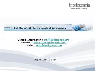 Get The Latest News & Events of Intelegencia