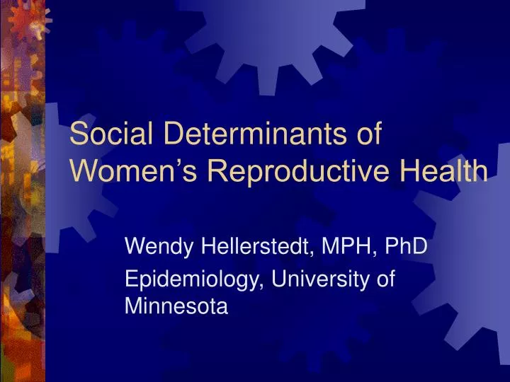 social determinants of women s reproductive health