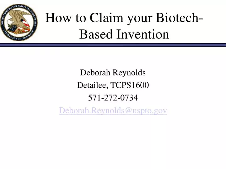 how to claim your biotech based invention