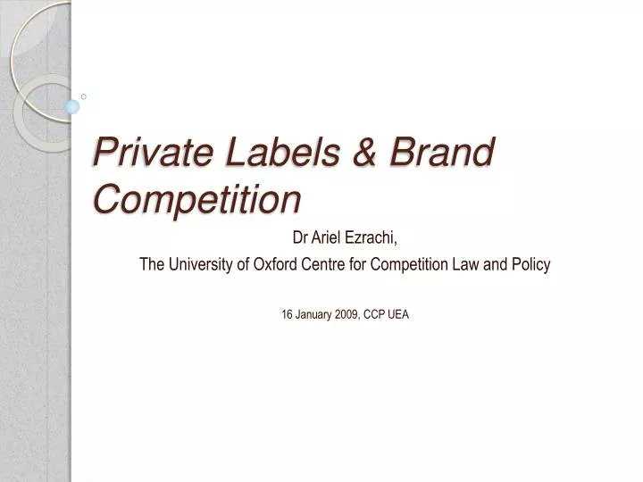 private labels brand competition