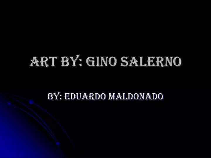 art by gino salerno