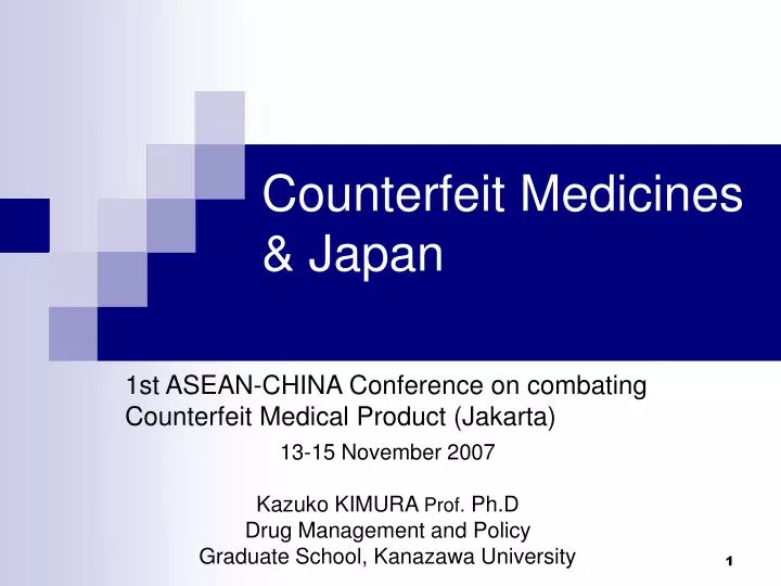 counterfeit medicines japan