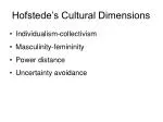 Hofstede’s Cultural Dimensions - slide 1