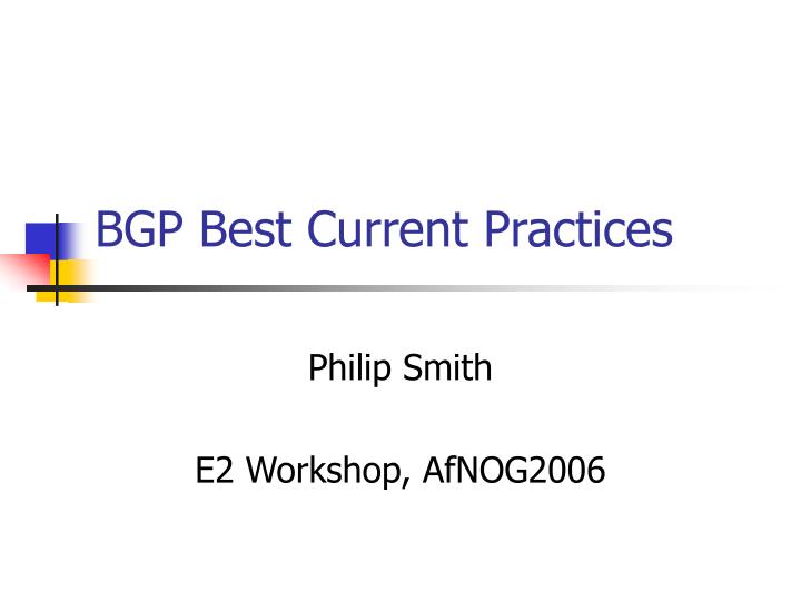 bgp best current practices