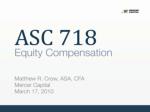 ASC 718: Equity Compensation - slide 1