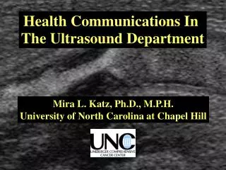 Health Communications In The Ultrasound Department
