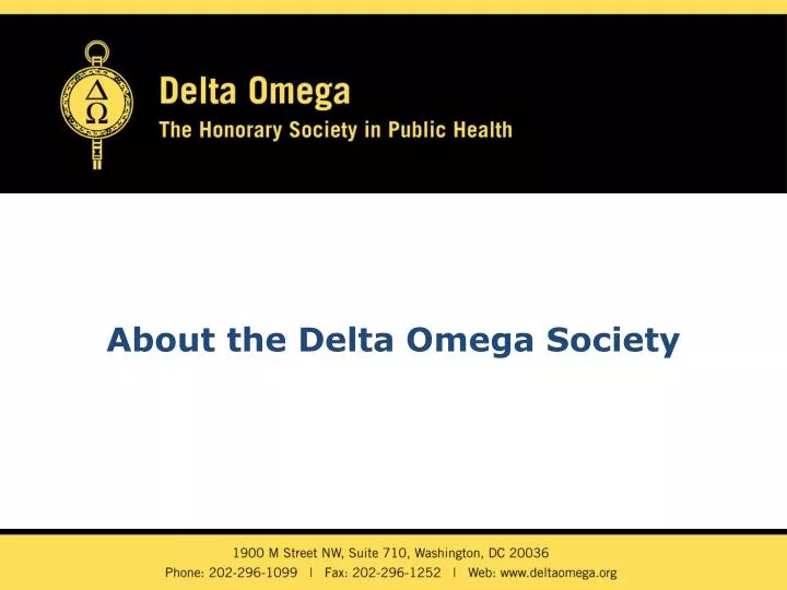 about the delta omega society
