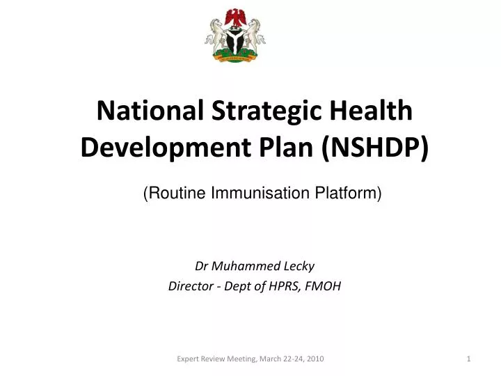 national strategic health development plan nshdp