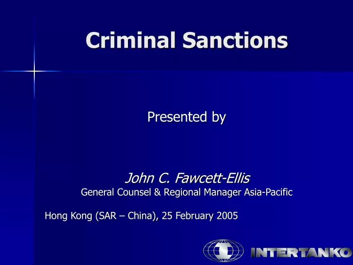 criminal sanctions