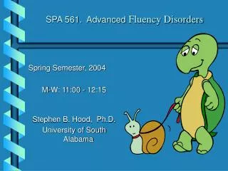 SPA 561. Advanced Fluency Disorders