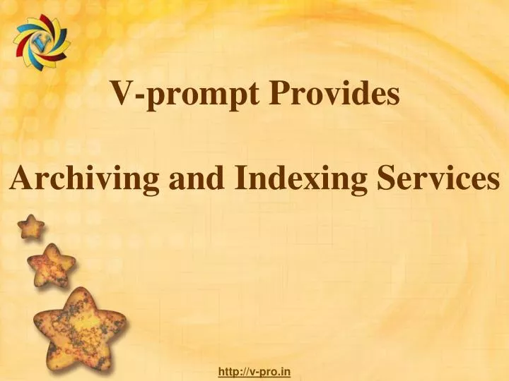 v prompt provides archiving and indexing services