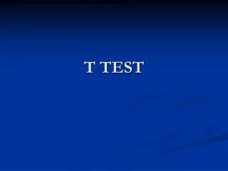 T TEST