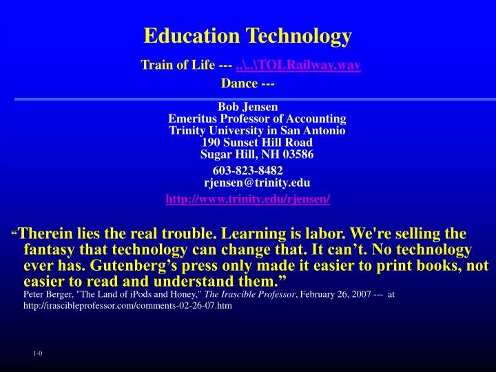 education technology train of life tolrailway wav dance