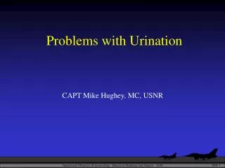 Problems with Urination