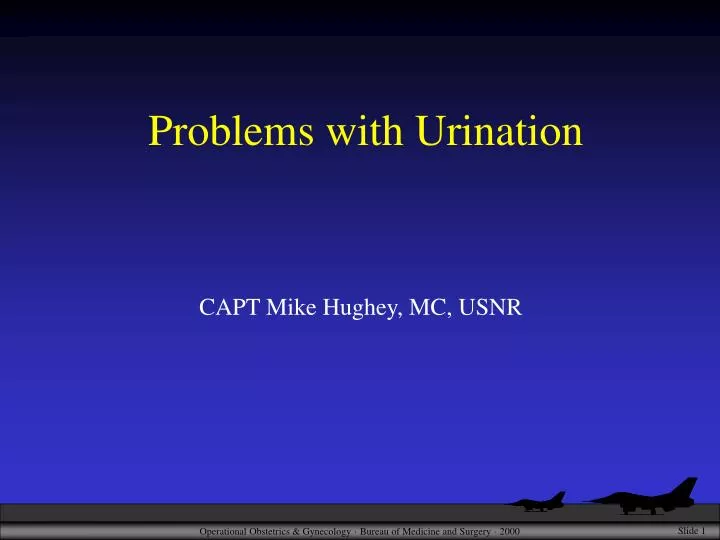 problems with urination