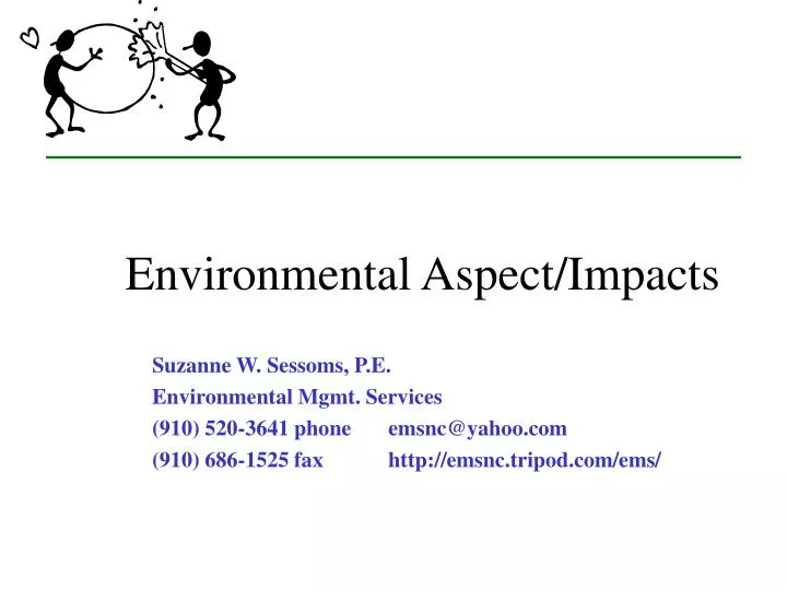 environmental aspect impacts