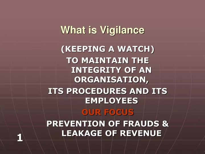 what is vigilance