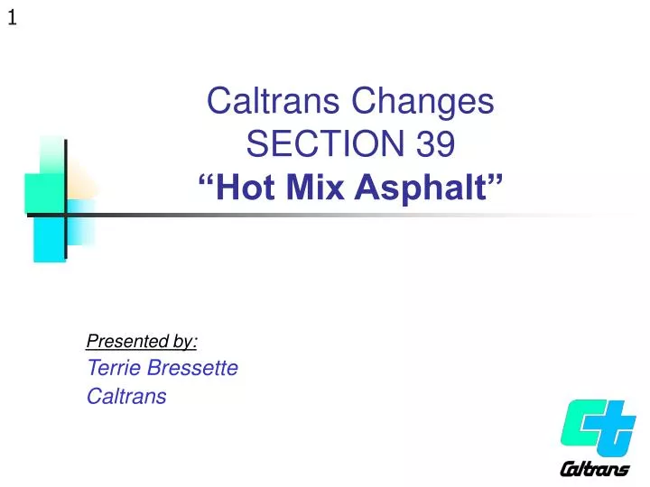 caltrans changes section 39 hot mix asphalt
