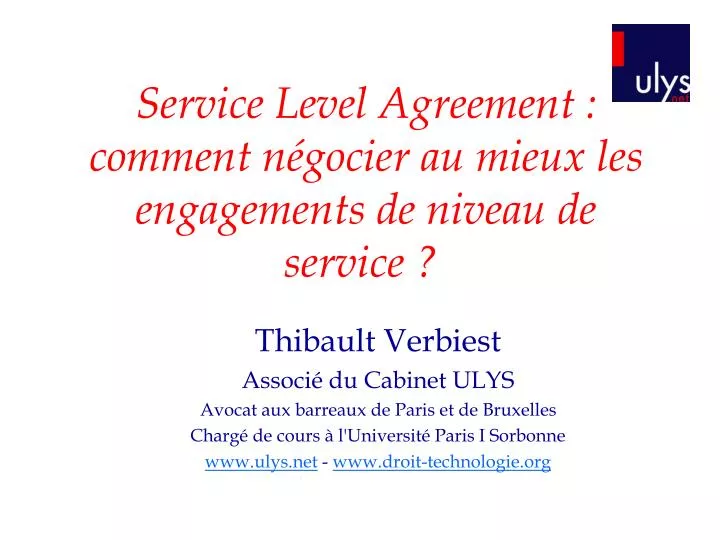 service level agreement comment n gocier au mieux les engagements de niveau de service
