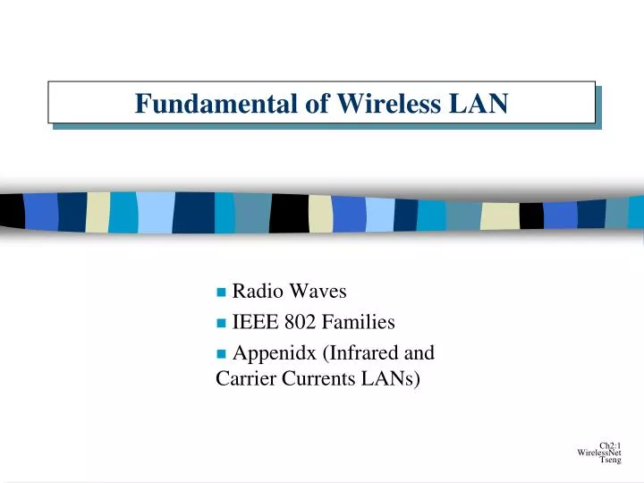 fundamental of wireless lan
