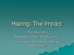 Hazing: The Impact - slide 1