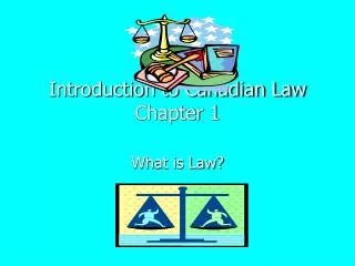 Introduction to Canadian Law Chapter 1