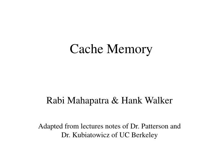 cache memory