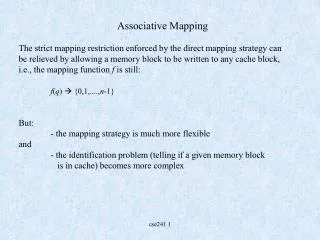 Associative Mapping