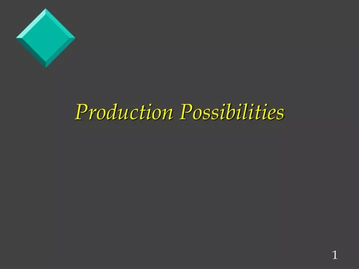 production possibilities