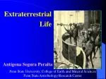 Extraterrestrial Life - slide 1