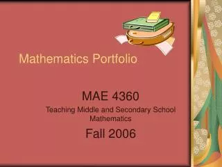 Mathematics Portfolio