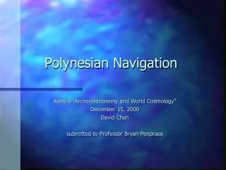 Polynesian Navigation