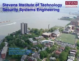 Stevens Institute of Technology Security Systems Engineering
