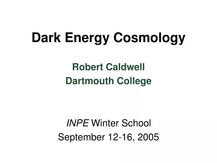 dark energy cosmology