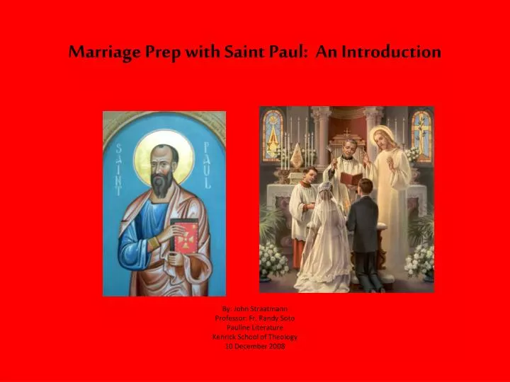 marriage prep with saint paul an introduction